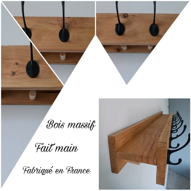 Porte Manteau Gain de place sans accessoires porte clés – Image 8